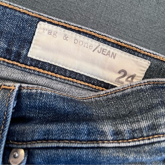 Rag & Bone Women's Distressed Skinny Jean Size 24 Blue Pockets Classic - Picture 9 of 13